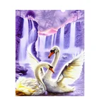 DIY Цифровая живопись по номерам пара лебедь картина маслом наборы Раскрашивание стены искусство картина подарок Безрамное