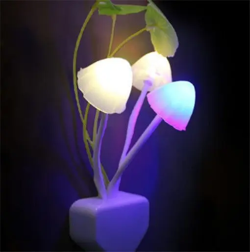 8PCS-US Plug Light Control Гриб Свет Изменение Цвета СВЕТОДИОДНЫЕ Night Аватар Романтический