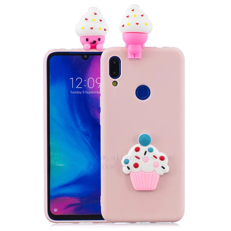 g TRISEOLY для Xiaomi Redmi Note 7 Чехол Redmi 7 3D стерео патч мягкий силиконовый бампер набивной чехол с изображением животного для телефона Xiomi Redmi Note7 - Цвет: g