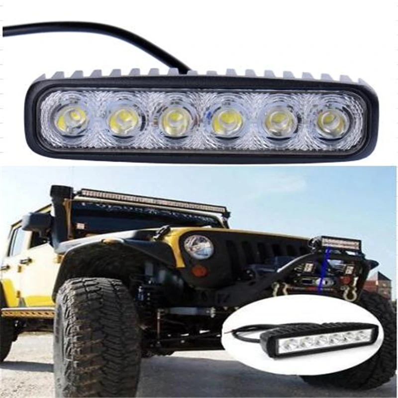 Светодиодный рабочий светильник для мотоцикла 1 шт. 18 Вт противотуманная фара