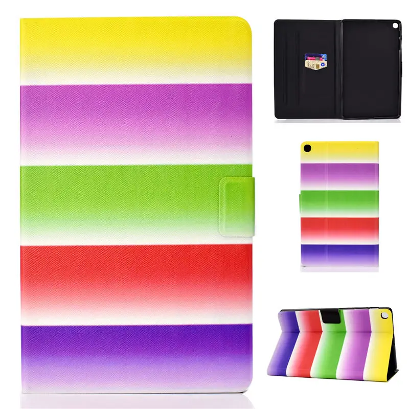 S027 Чехол для samsung Galaxy Tab A 10,1 T510 T515, SM-T515, чехол, чехол с подставкой из искусственной кожи, чехол+ пленка+ ручка - Цвет: S027