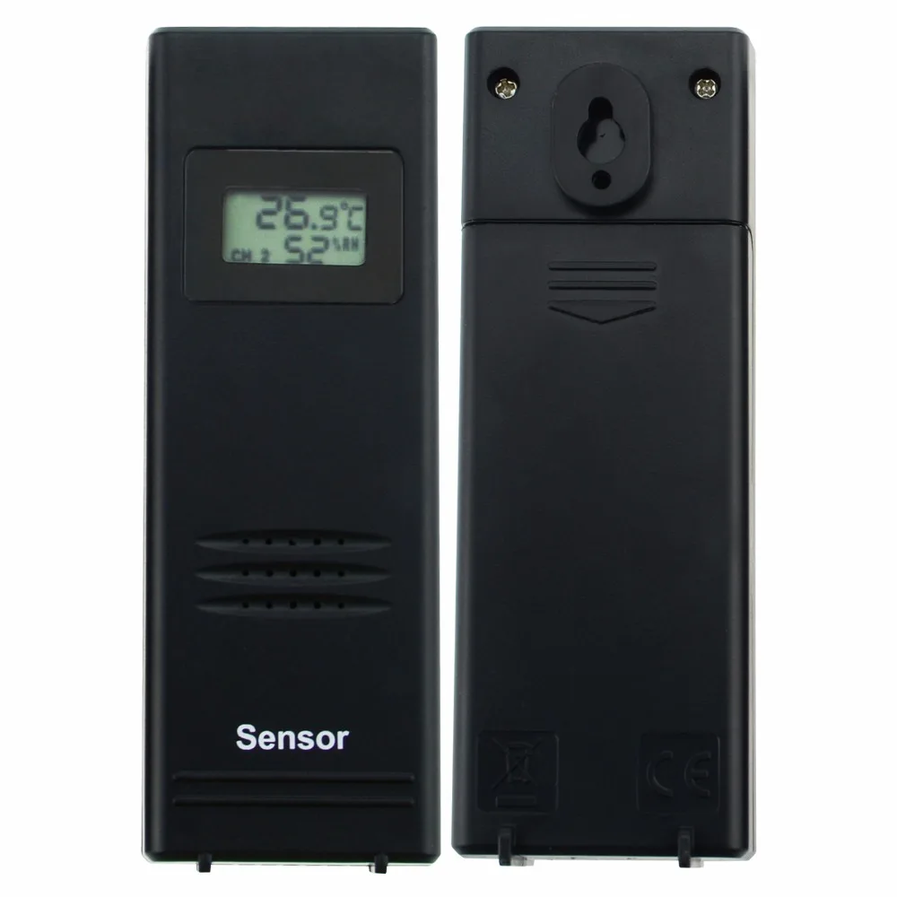 Беспроводная метеостанция 2 удаленных датчика прогноз погоды WWVB RCC Moonphase Alarm Indoor