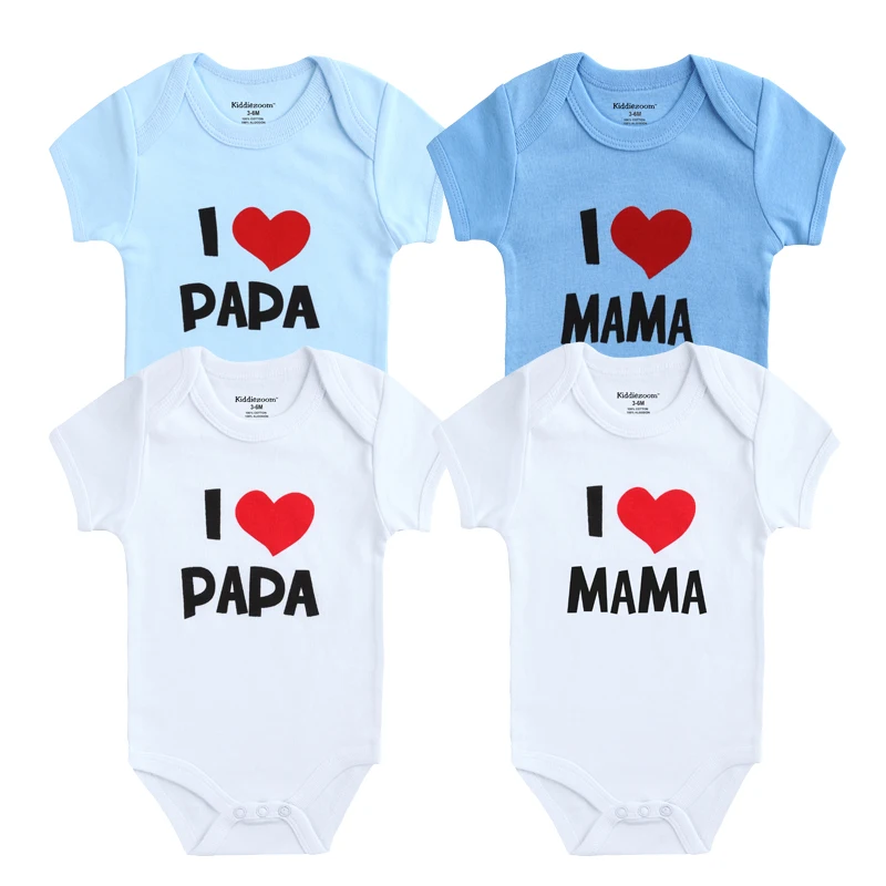 Детские комбинезоны с принтом I Love Papa Mama|clothes hanger|set masterclothes shelf |