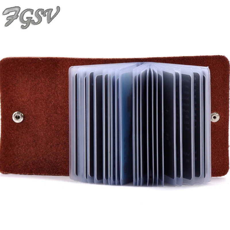 FGSV высокое качество спилок с застежкой большой емкости 23 карты ID держатель для