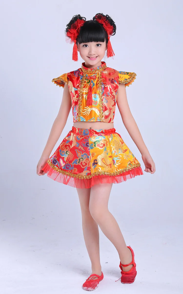 Детские костюмы одежда для маленьких девочек выступление на сцене костюм