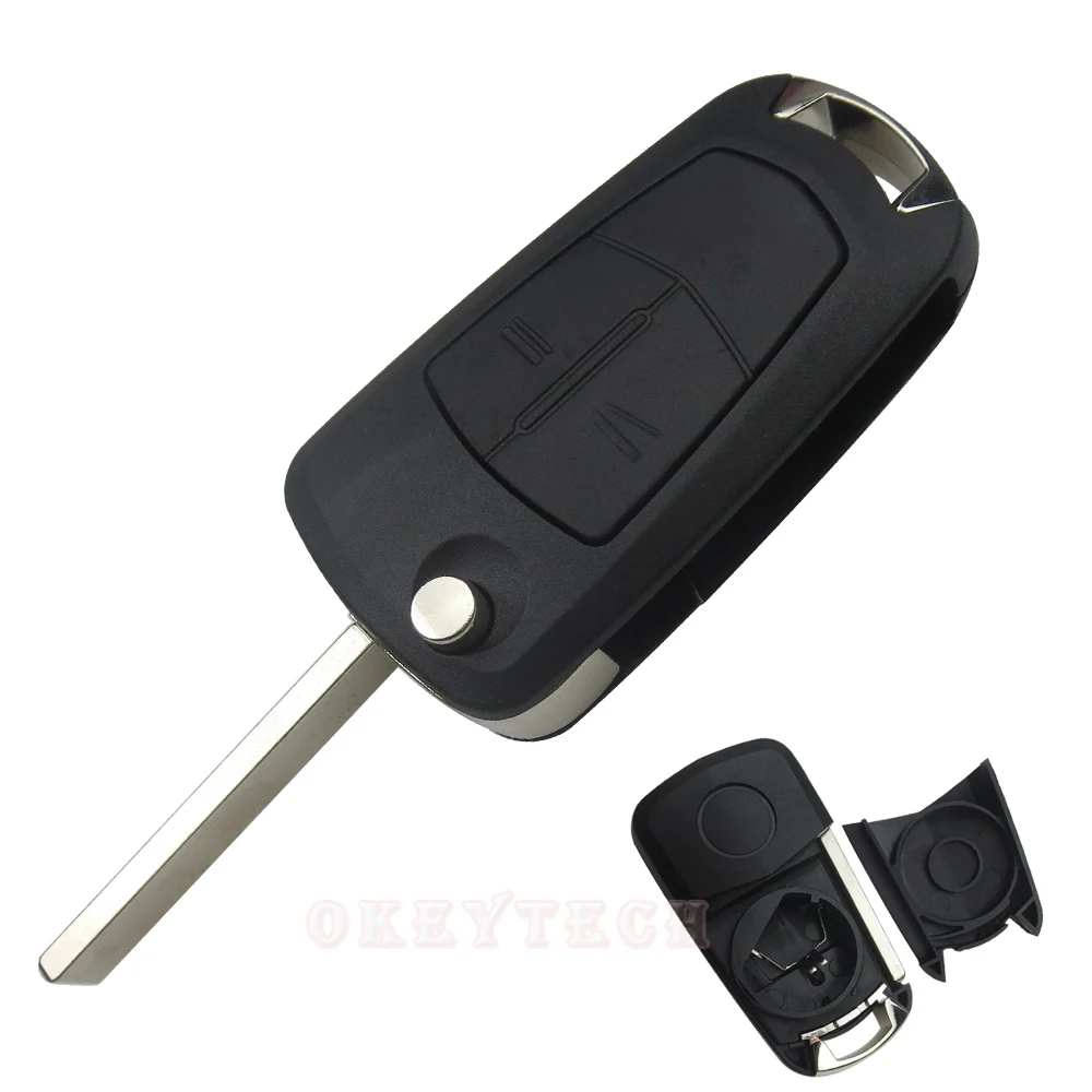 

Flip Key Shell Fit For Opel Astra H Corsa D j insignia g vectra c mokka zafira 2 Buttons Folding Remote Key Case Fob auto blanks