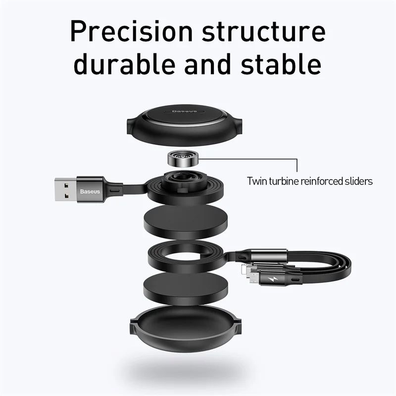 Baseus 3 в 1 СВЕТОДИОДНЫЙ модуль панели управления Usb type C и iP Кабель зарядного устройства для iPhone samsung huawei Usb C кабель для зарядного устройства мобильного телефона