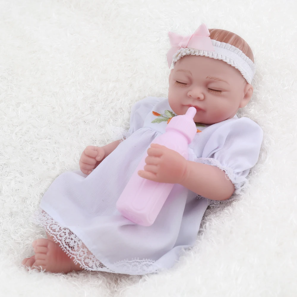 Кукла NPK Sleeping Reborn детские куклы ручной работы с белым ангелом милые 10 дюймов 25 см