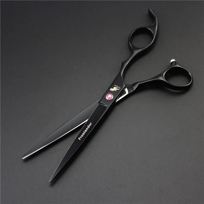 cutting scissors 7,0 дюймов уникальные черные краски 4 шт набор кошка и собака Парикмахерские ножницы Ножницы для домашних животных Инструменты для укладки - Цвет: cutting scissors
