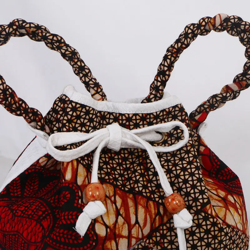 Женская сумка ведро ручной работы переносная на одно плечо в африканском стиле