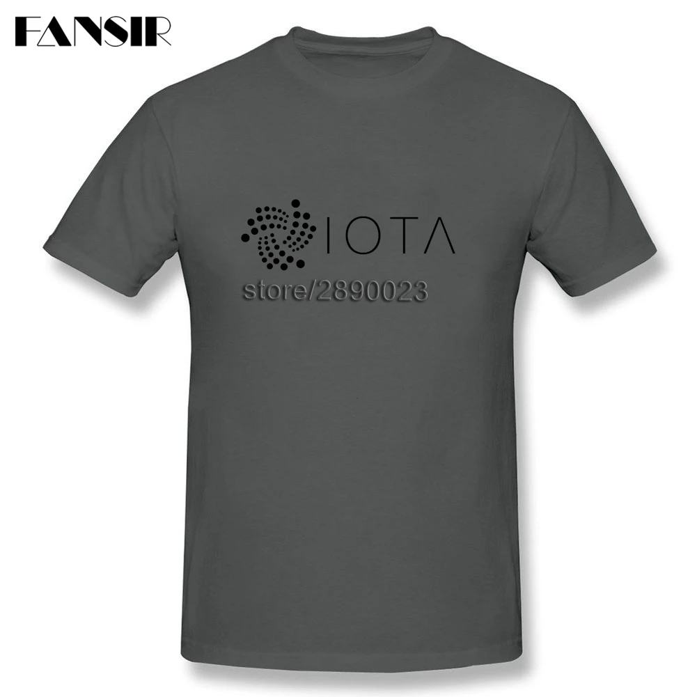 2020 Cool IOTA Cryptocurrency T Shirt Men Short Sleeve Cotton Custom Tee Streetwear Plus Size | Мужская одежда
