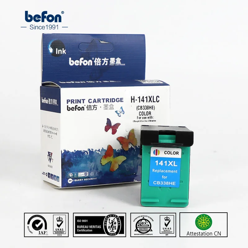Сменный картридж befon 141XL совместимый для HP 141 XL чернильный фотостудии C4583 C4283 C4483 C5283