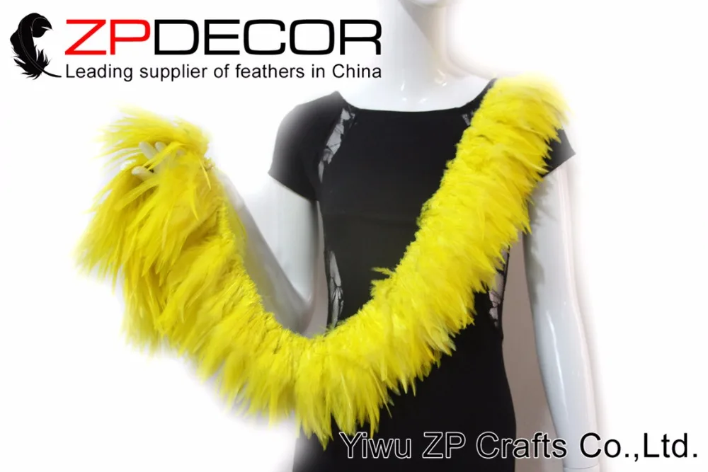 Zpdecor 700-800 штук/комплект 4-6 дюймов Профессиональная технология окрашивания петушиное перо натянутый желтый для карнавального костюма