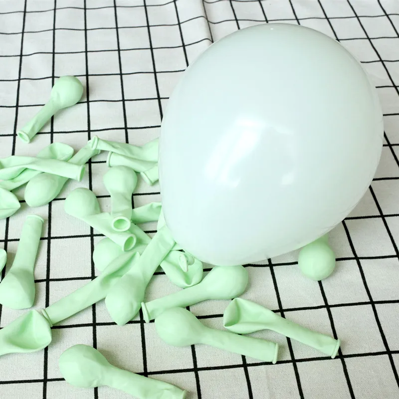 Macaron green 30 шт. 5 дюймов Макарон цвет круглый пузырь латексные воздушные шары Свадьба День Рождения украшения воздушные гелиевые шарики, День подарков будущей матери - Цвет: Macaron green
