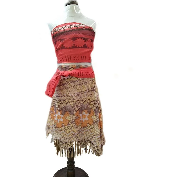 2017 летнее платье Моана для девочек наряд приключений платья принцессы детские