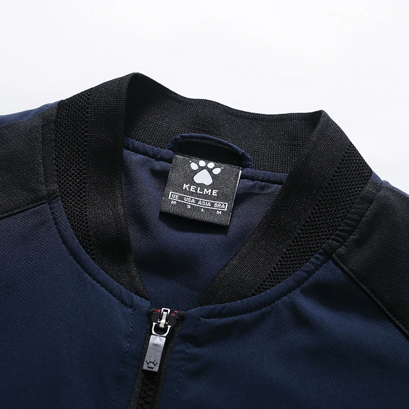 Kelme Мужская Куртка Для Бега Фитнес Спортивная дышащая быстросохнущая ветрозащитная Водонепроницаемая спортивная куртка 3891218