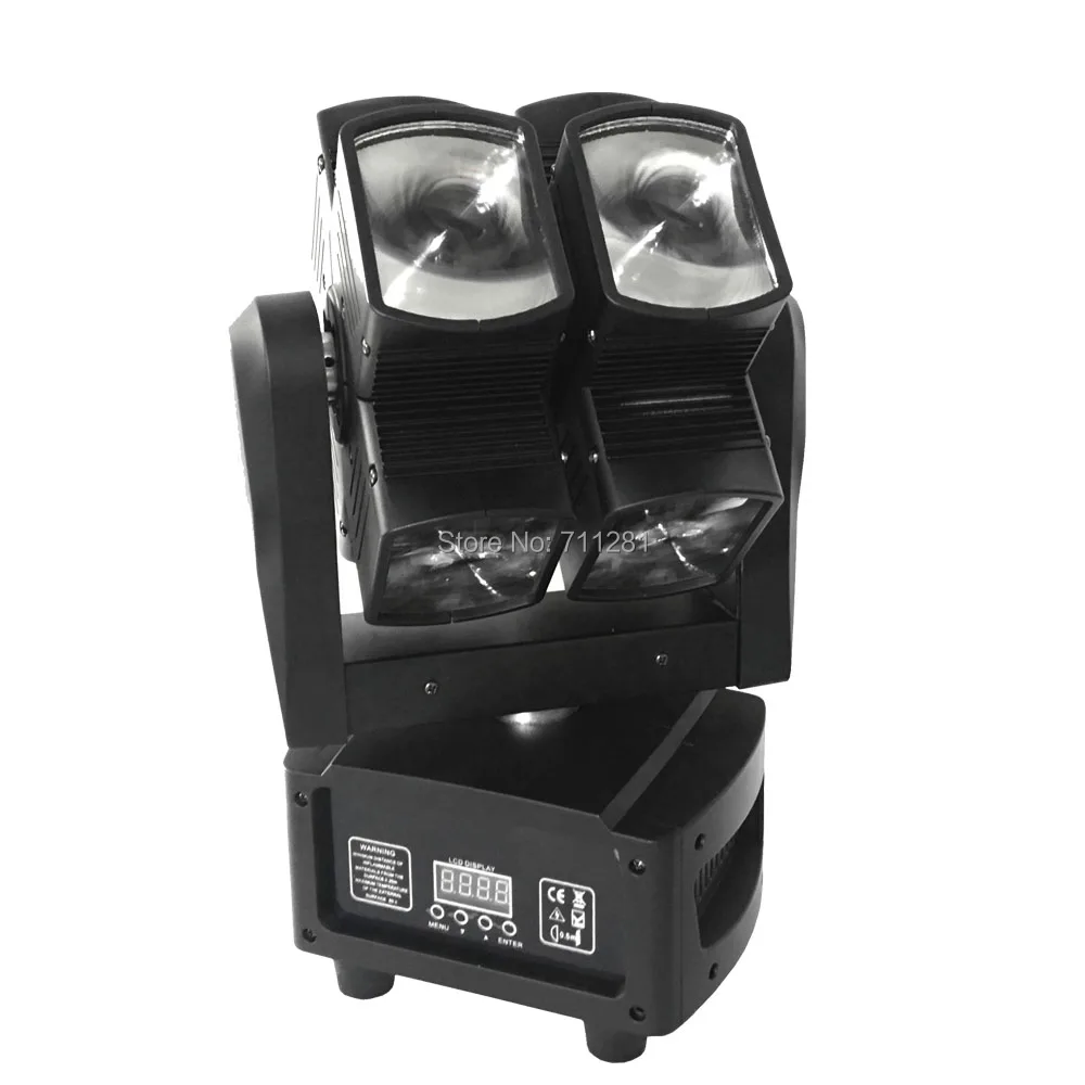 Высокое качество 12W 4in1 RGBW светодиодный двухколесный луч 8 головок перемещающаяся