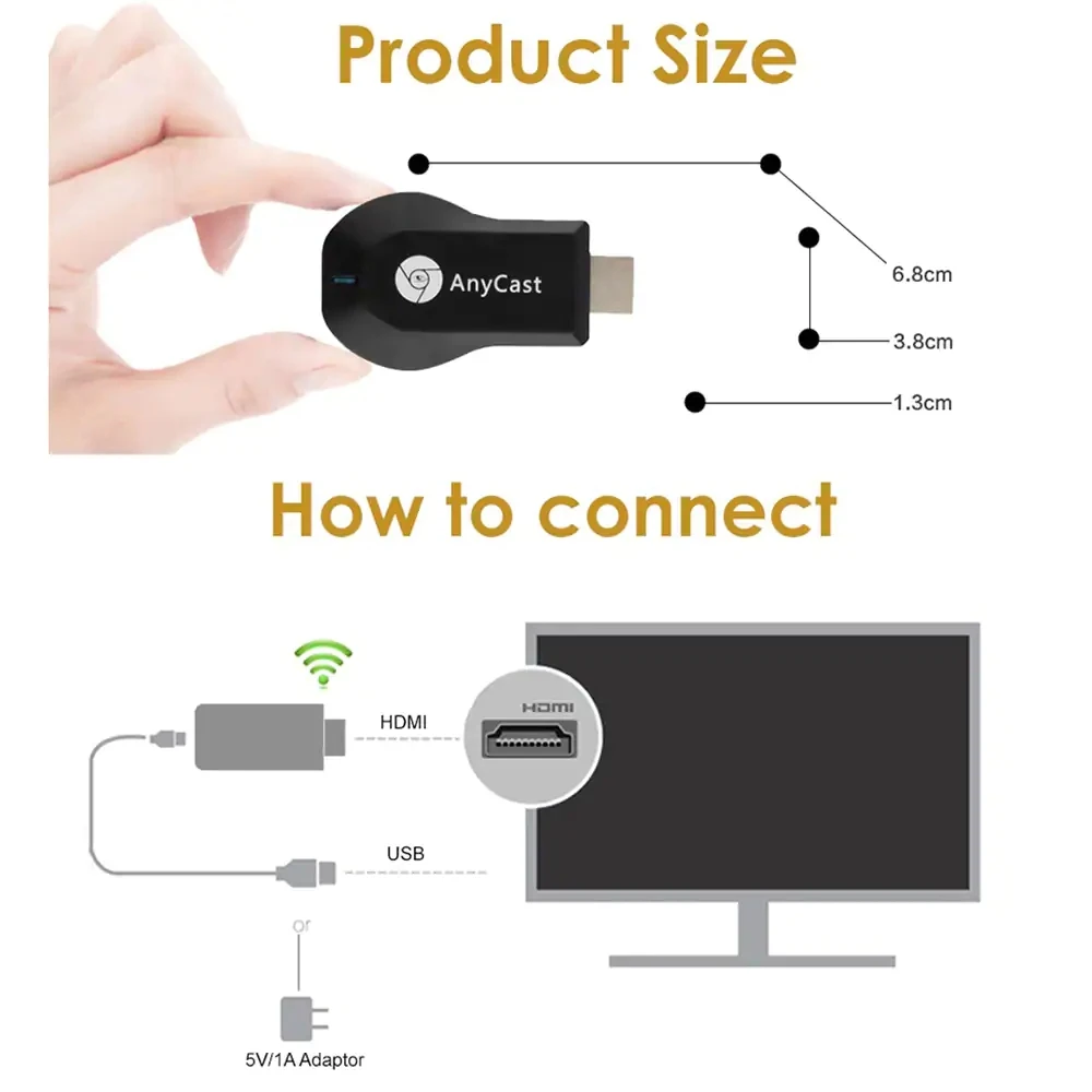 128 М Anycast M2 Ezcast Miracast любой литой AirPlay Chromecast HDMI ТВ-карта Wi Fi Дисплей приемник ключ для