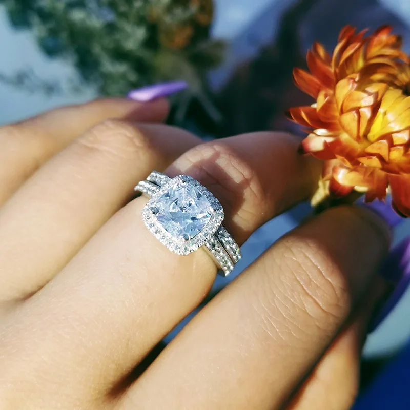 Набор украшений Moonso серебряная подушка из стерлингового серебра 925 пробы для