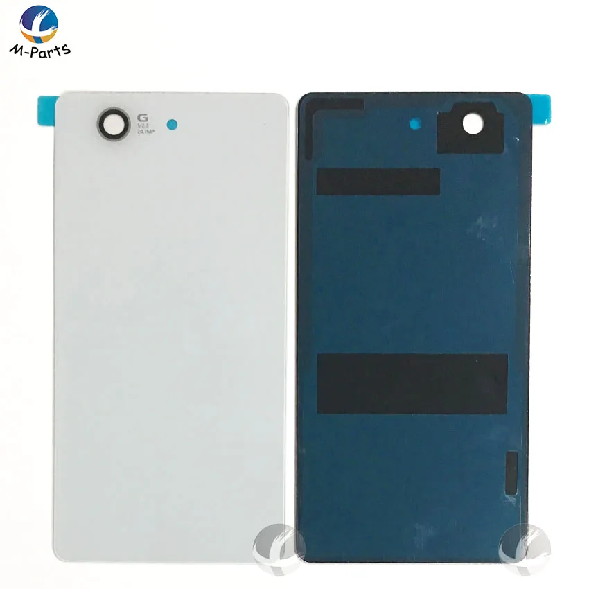 White Задняя стеклянная крышка для sony для Xperia Z3 Compact Z3compact Mini D5803 D5833 Крышка для батарейного отсека чехол+ клей - Цвет: White