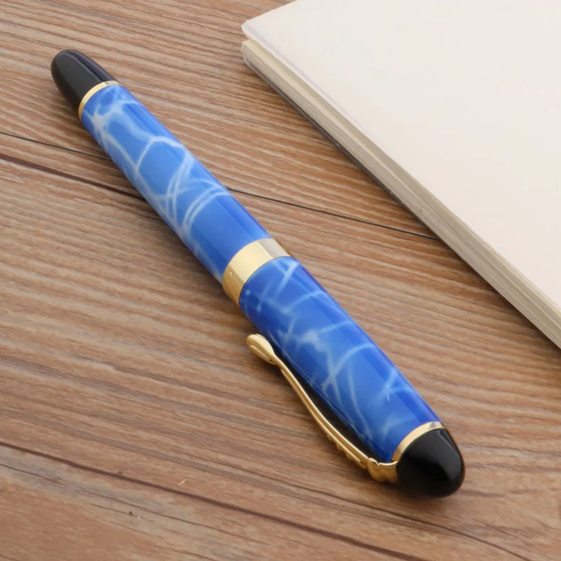 Jinhao X450 Новый Небесно-Голубой золотой отделкой м подарок перо авторучка |