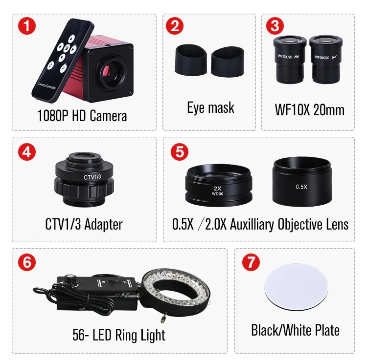 21MP HD 1080P HDMI камера VGA стерео Тринокулярный цифровой увеличительный микроскоп 3,5 90x+ 1/3 адаптер+ 56 светодиодный пайка света ремонт