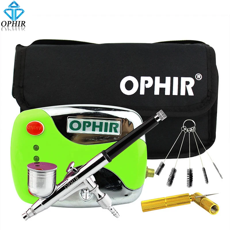 Комплект аэрографа двойного действия OPHIR 0 3 мм с воздушным компрессором и набором