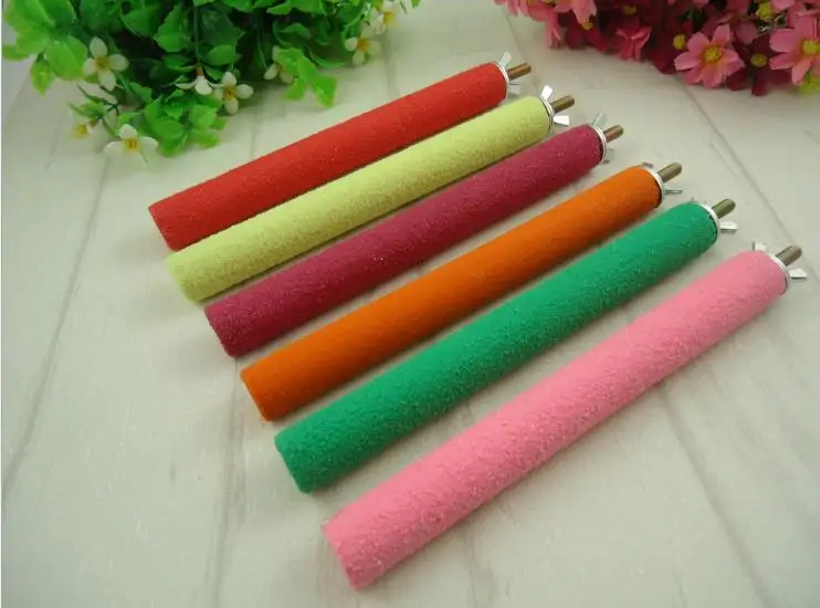 

Красочный Попугай подставка лапа шлифовка Чистая Птица перчи Жевательная птица игрушки принадлежности клетка для птиц аксессуары D047