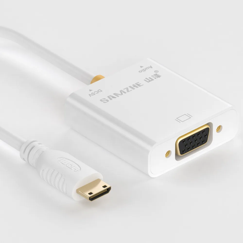 SAMZHE 1080 P активный мини HDMI к VGA конвертер мужчин и женщин кабель адаптер