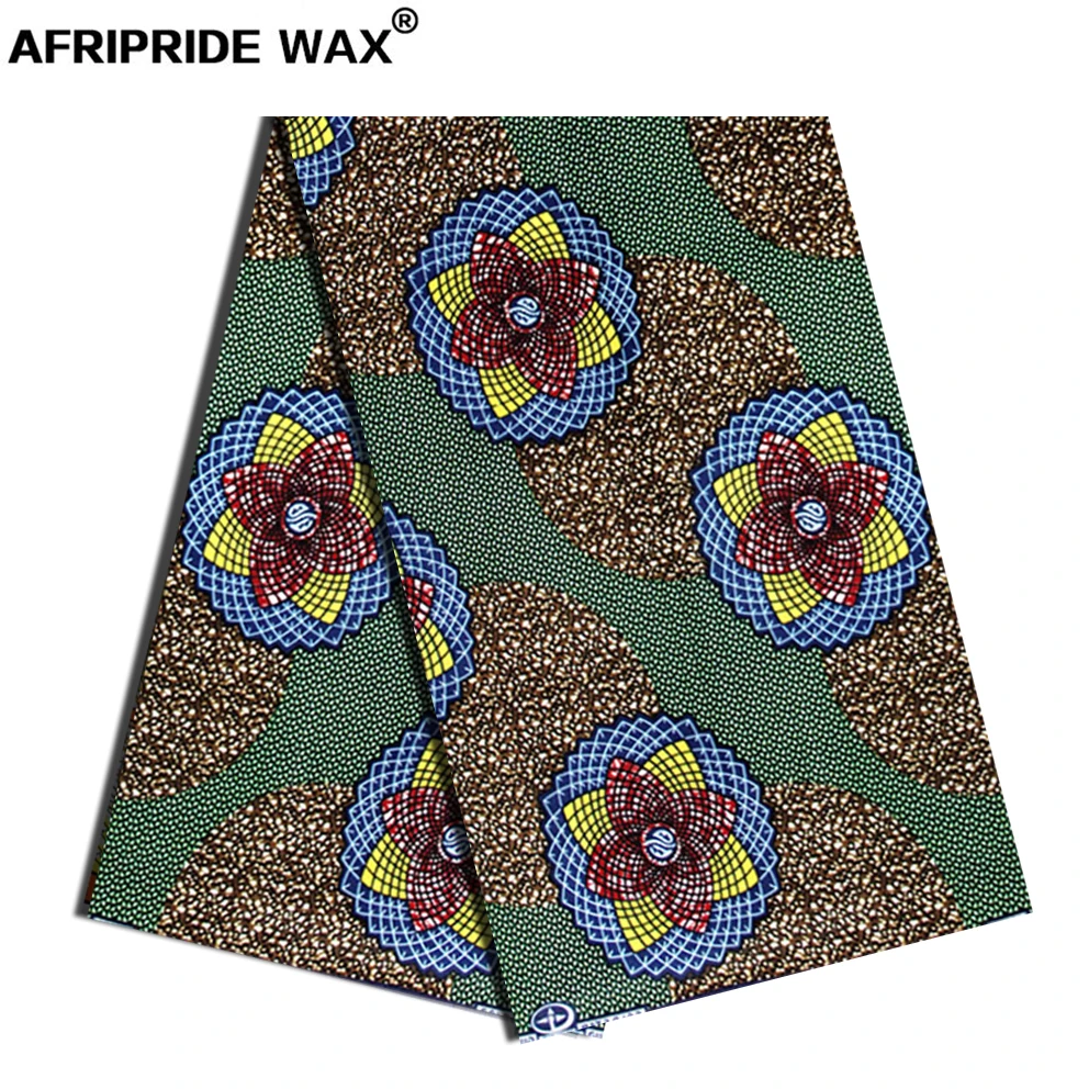 

African ankara fabric high quality wholesale african flower 100% cotton real wax brocade fabric for clothing A18F0316