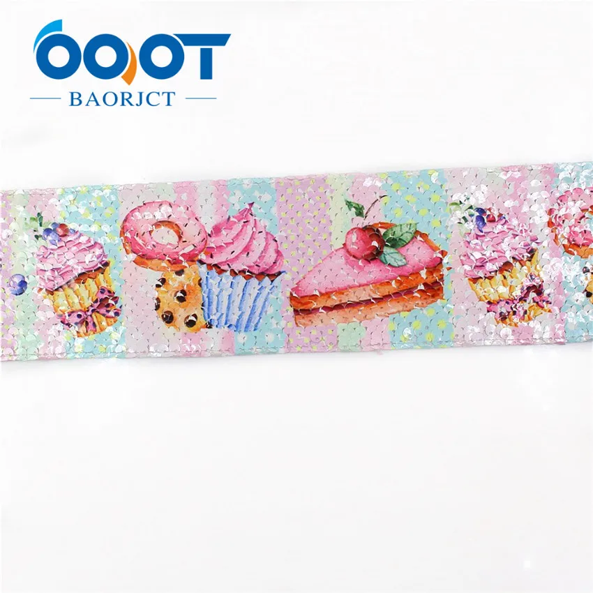 I-19504-1172 OOOT BAORJCT I-19504-1171, блестящий Блестящий рисунок с блестками, 75 мм, корсажная лента, аксессуары, украшение для свадебной вечеринки, 2 года - Цвет: I-19504-1172