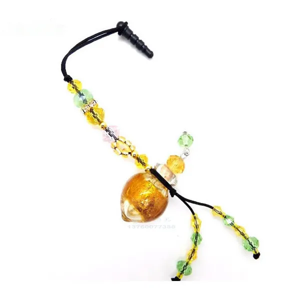 SUEF Heart-shaped полый стеклянный эссенция бутылка для масла цепочка мобильного