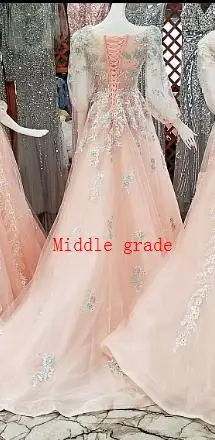 middle grade LS00351 роскошные когда-либо красивые вечерние платья кружевные цветы щедрые - Цвет: middle grade