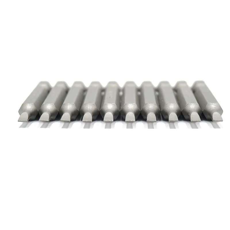 10pcs 1/4 inch Shank Flat Head Slotted Tip Chrome Vanadium Steel 50mm Length SL3 Screwdriver Bit Set For Home Repair Hand Tools