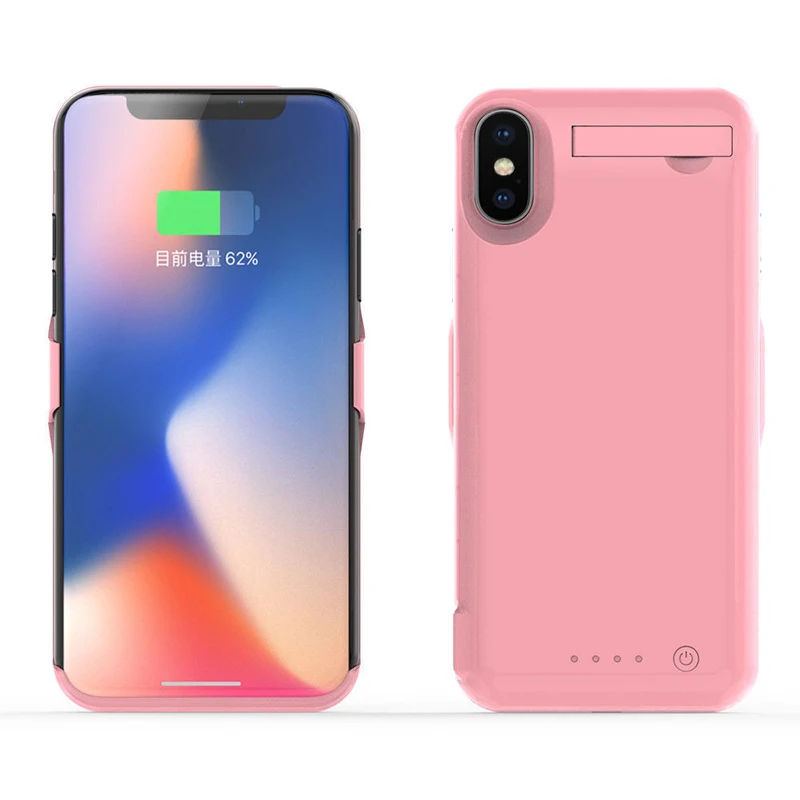 10000 мАч портативный резервный аккумулятор чехол для iPhone X задний Клип Чехол