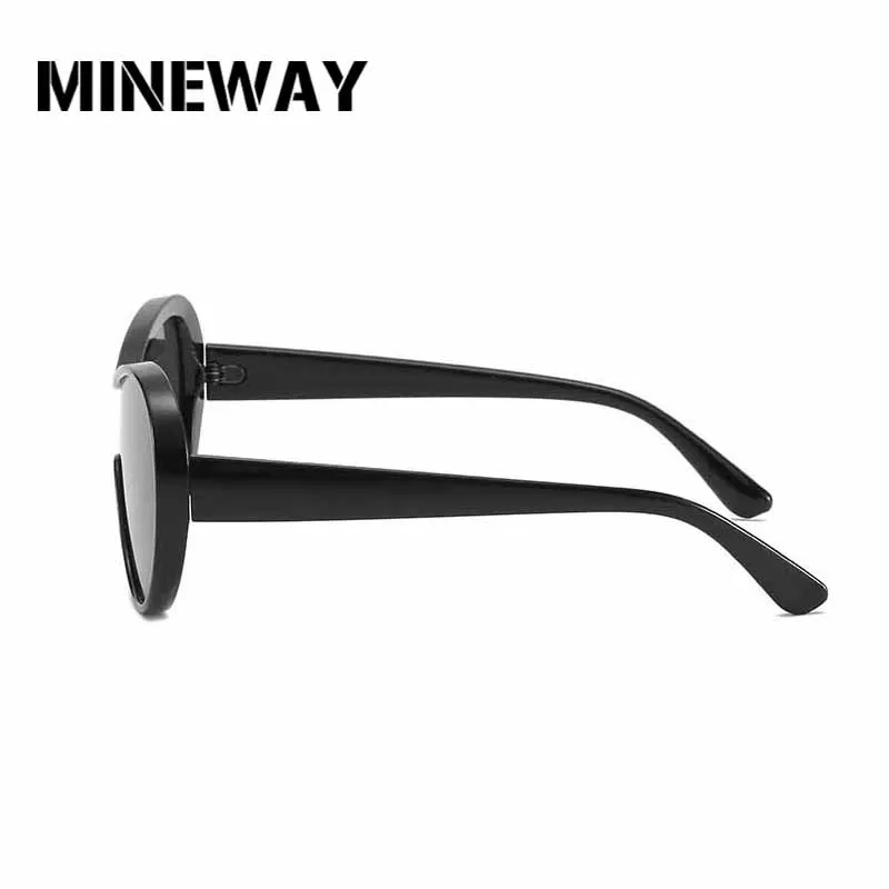 Женские круглые очки MINEWAY дизайнерские солнцезащитные в стиле ретро с кошачьим
