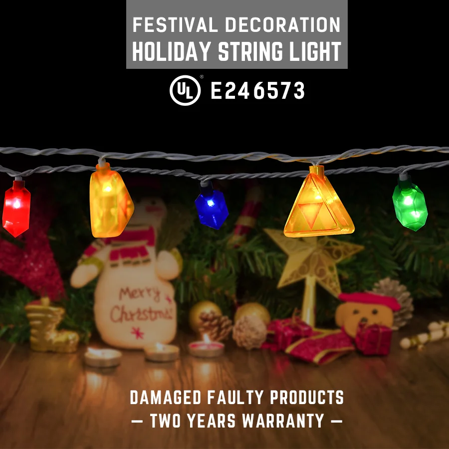 110V UL Garden Christma Light праздничное освещение наружное украшение гирлянда 10 PACK/2 43 M
