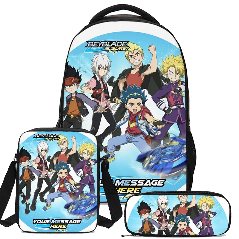 3 шт. комплект с сумкой Beyblade взрыв игры дизайн дети рюкзак сумка Mochila Mujer Bolsa Escolar