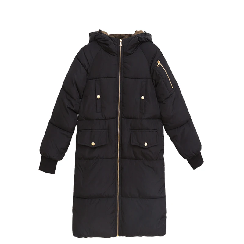 Зима с капюшоном длинный участок Южнокорейских студентов свободной летучей мыши