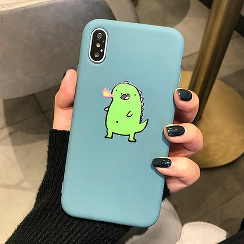 A Чехол для телефона для iphone 7, чехол для iphone X, 7, 6, 8 Plus, чехол для iphone Xs Max, XR, милый мультяшный Мягкий ТПУ чехол на заднюю панель s, задняя крышка - Цвет: A