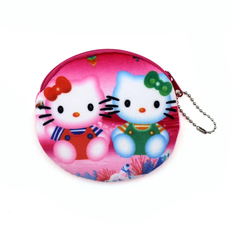 2017 Акция 3D Овальный принтами Китти детская мини портмоне Для женщин чехол для