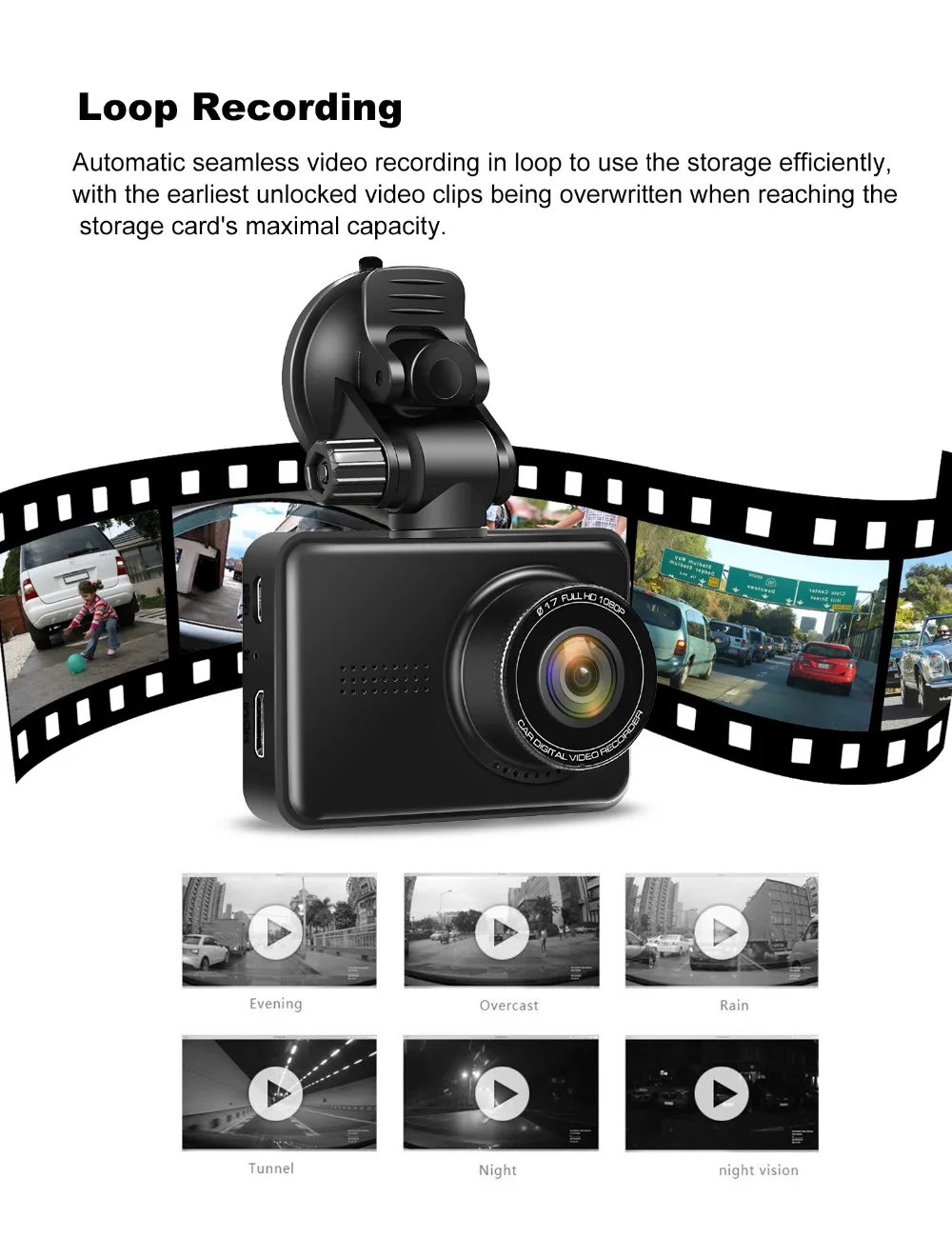 Dealcoo Автомобильный dvr камера регистратор Регистратор s Автомобильная Dashcam HD Full