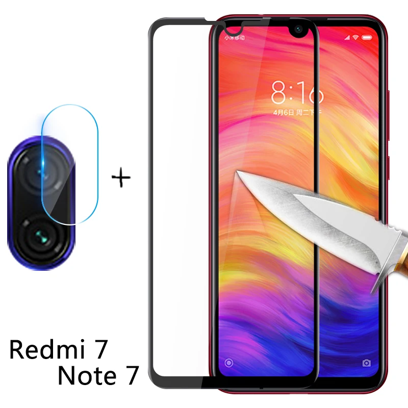2-в-1 Защитное стекло для камеры Redmi Note 7 закаленное Xiaomi защитная пленка экрана redmi |