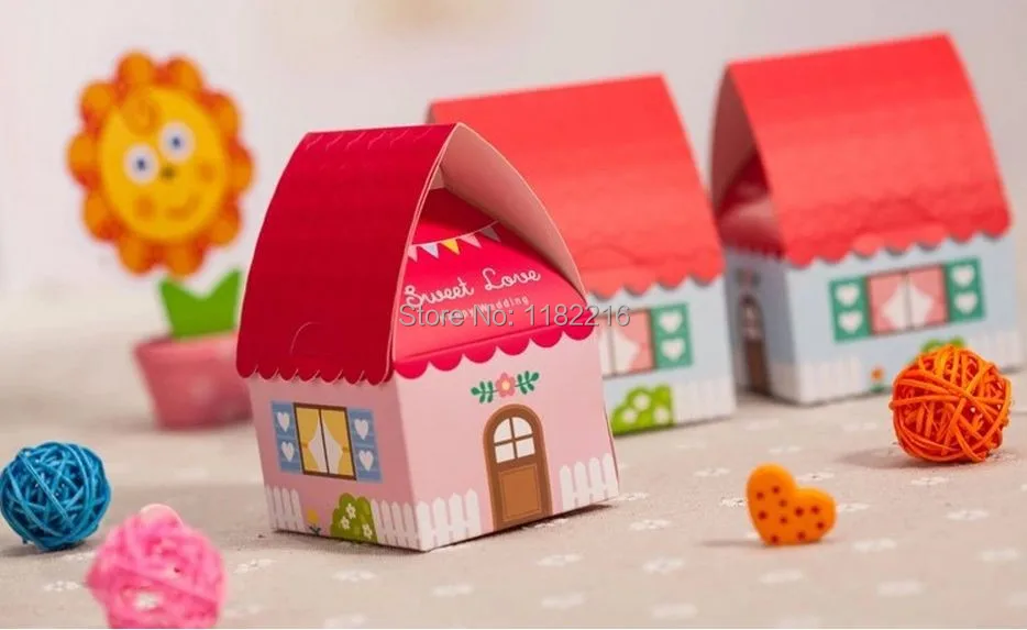 100 шт Новое поступление креативные милые домашние свадебные коробки для конфет