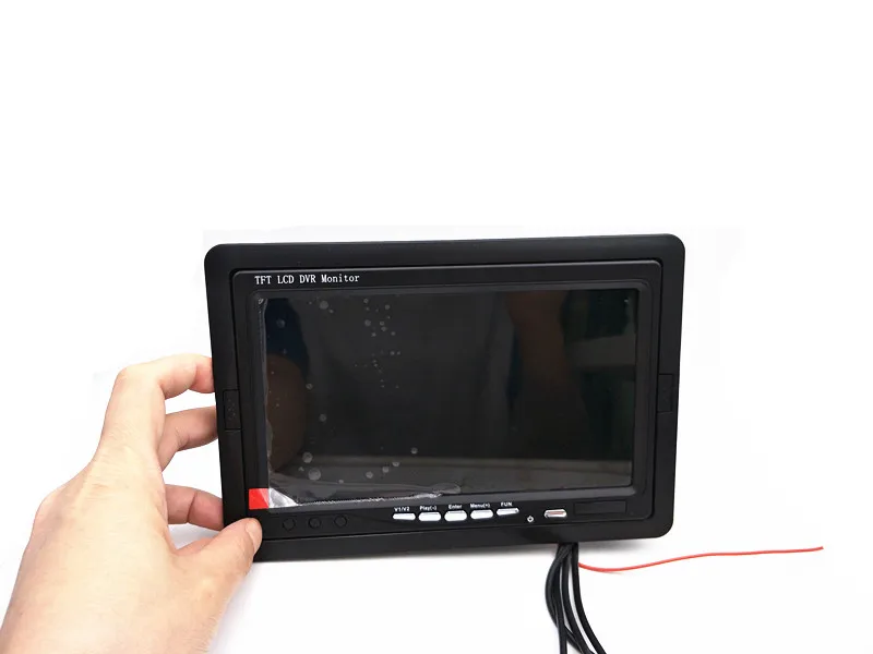 2 канальный 7 дюймов TFT ЖК-дисплей монитора камеры DVR Запись Поддержка карт SD картой памяти на 32 ГБ