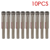 10 pcsset 8mm diamond coated drill accessories bits hole saw glass granite cutter opener bits for power tools drill bit tool