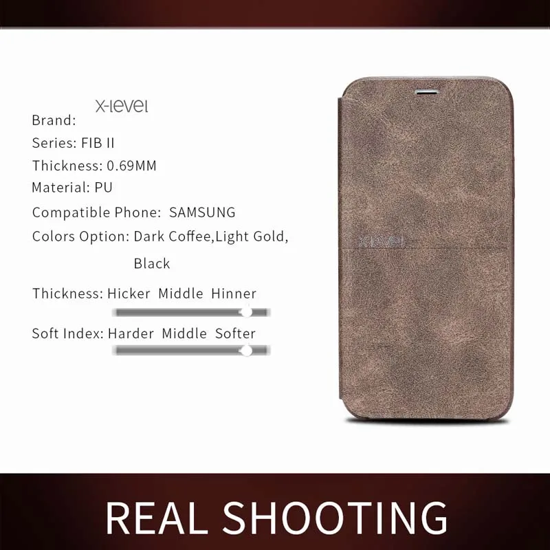 X-level Роскошный Высокое качество Ретро Классический Флип кожаный чехол для samsung Galaxy S9 S9plus S10 S10e S10plus Note8 Note9 Ks0128