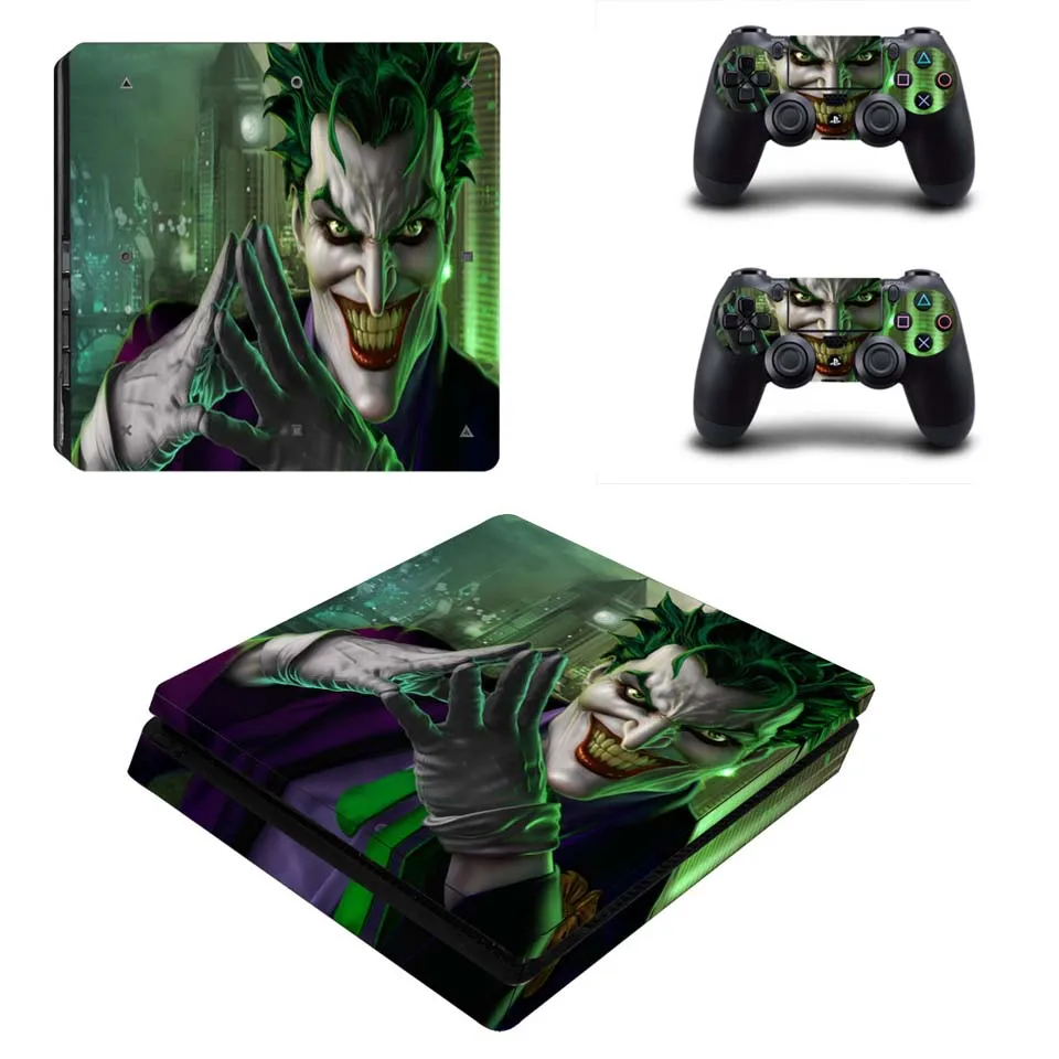 YSP4S-1640 Наклейка с джокером для PS4 тонкая консоль кожа и контроллер наклейка s виниловая наклейка для Dualshock 4 для Playstation 4 Slim - Цвет: YSP4S-1640