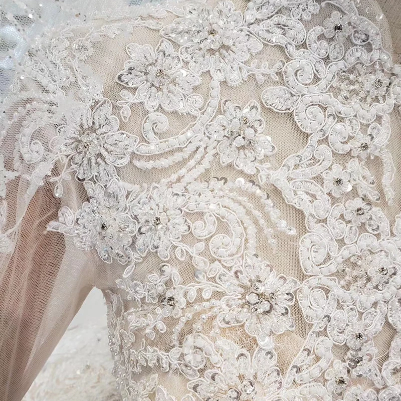 HTL305 мусульманское свадебное платье с вуалью пуговицами цветами высоким воротом