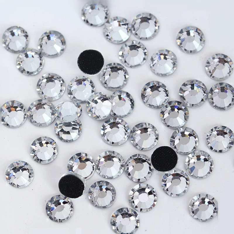 SS4-SS40 Crystal AB Glass DMC стразы горячей фиксации Стразы с плоской задней поверхностью